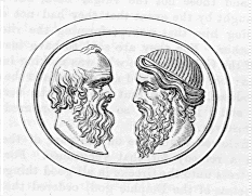[Image of Socrates and Plato]